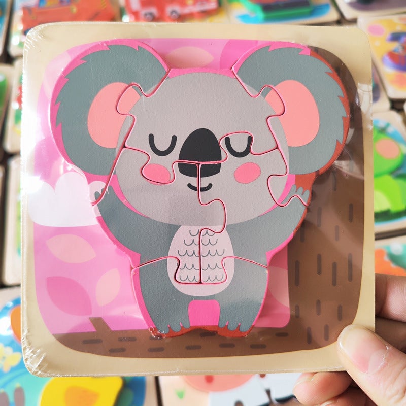 Baby Children Wooden Three-Dimensional 3D Advanced Puzzle Baby Early Education And Intelligence Training Hand-Eye Toys For Boys And Girls - Image 1